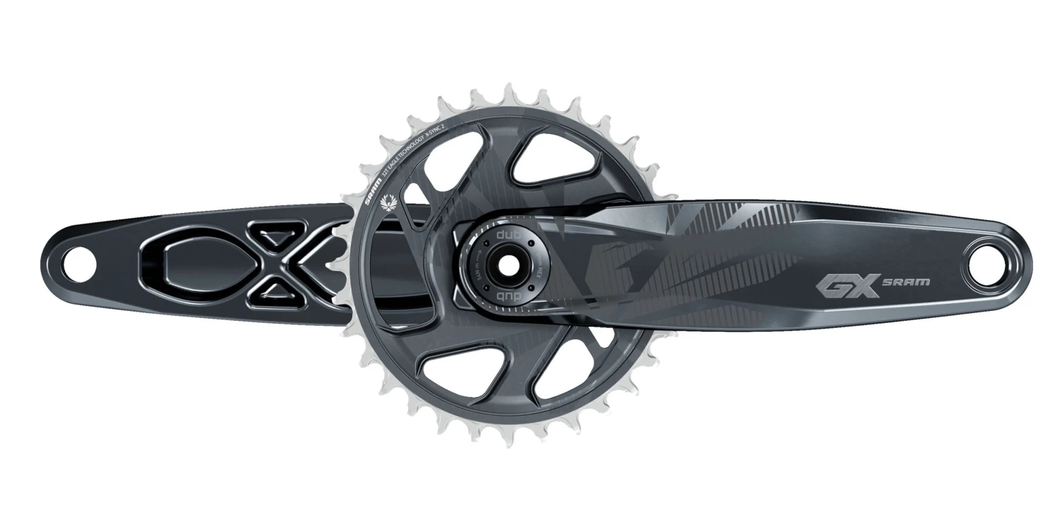 SRAM GX Eagle™ DUB™ Wide 55mm Chainline Lunar Grey Boost 148, Länge 170mm Kurbel